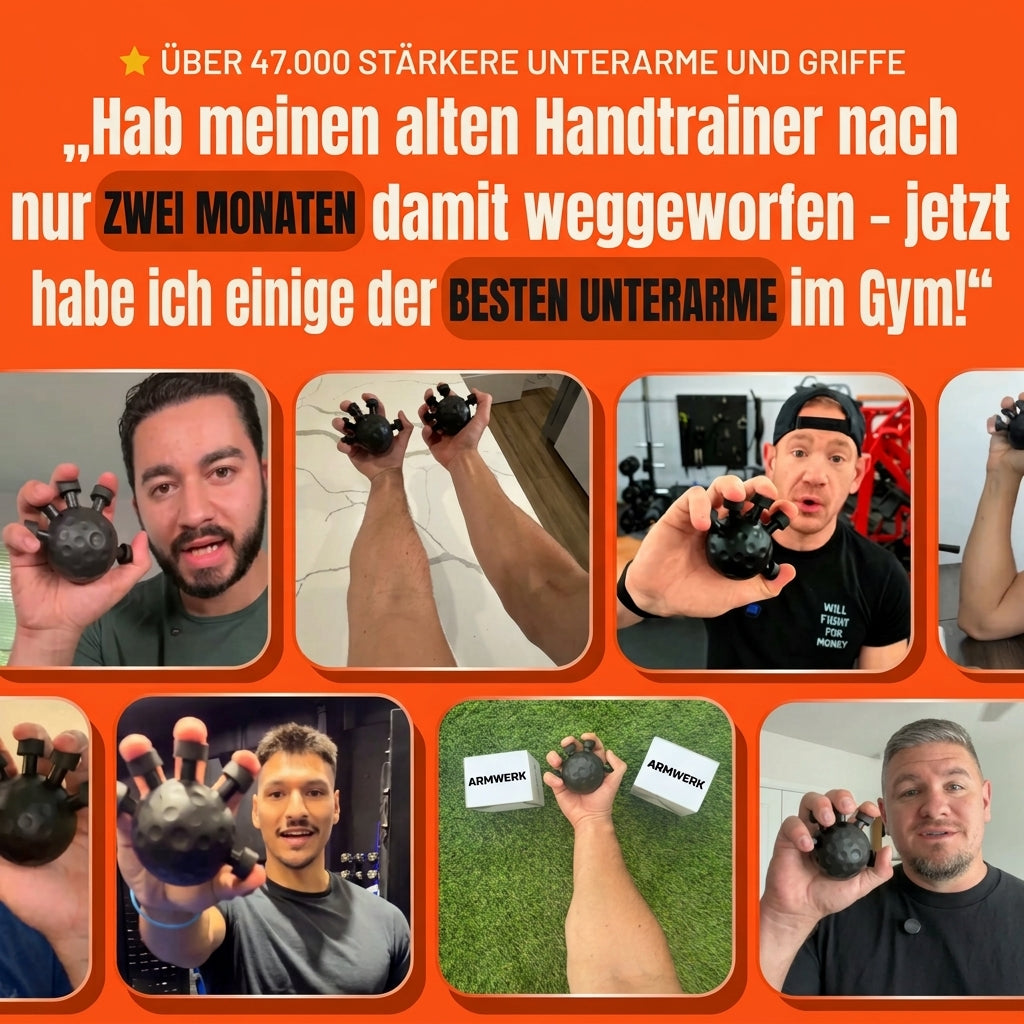Kunden mit dem ARMWERK Penta Unterarmtrainer